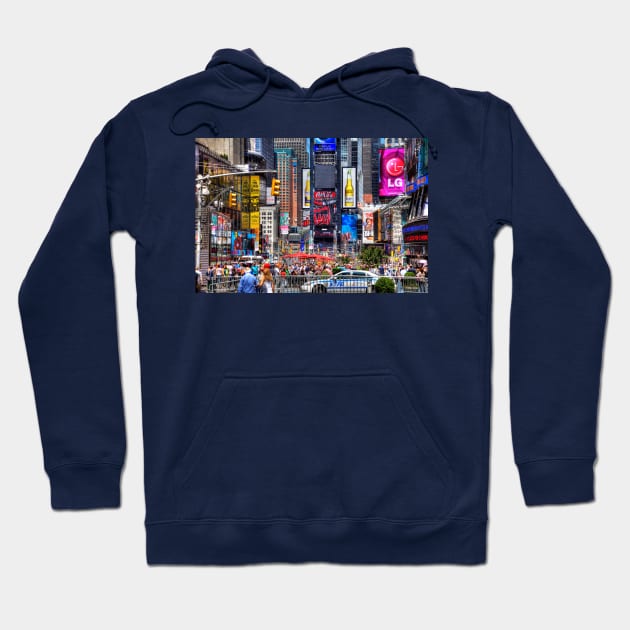 Busy Times Square New York City Hoodie by tommysphotos